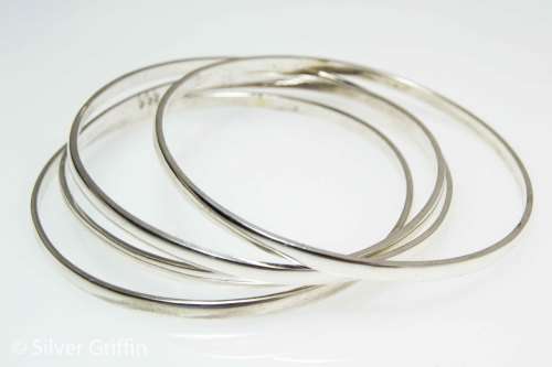 99.9 PURE SOLID SILVER HAND CRAFTED ELEGANT BANGLES EACH BANGLE IS 10g