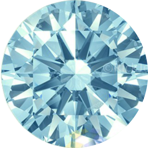 4.10 ct 10.65 mm VS2 Fancy Blue Color Round Cut Loose Moissanite