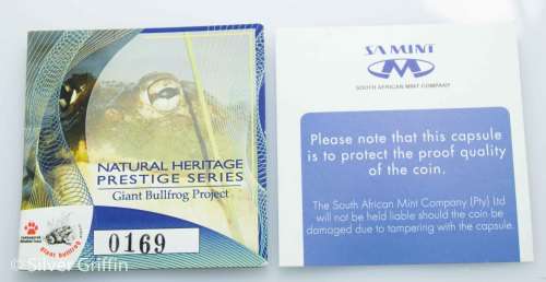 SA MINT NATURAL HERITAGE "BULL FROG" 925 SILVER MEDALLION