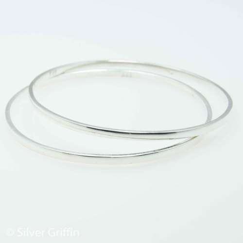 99.9 PURE SOLID SILVER HAND CRAFTED ELEGANT BANGLES EACH BANGLE IS 10g