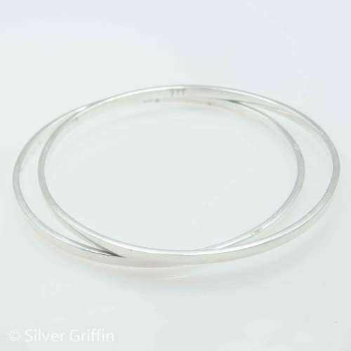 99.9 PURE SOLID SILVER HAND CRAFTED ELEGANT BANGLES EACH BANGLE IS 10g