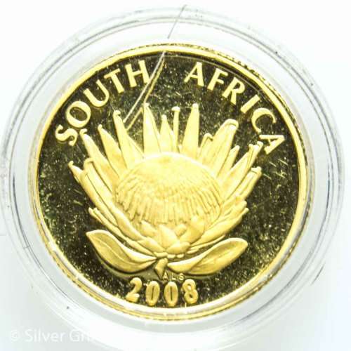 2008 Protea Series - Mahatma Gandhi - R5 Gold coin 1/10 oz 24ct