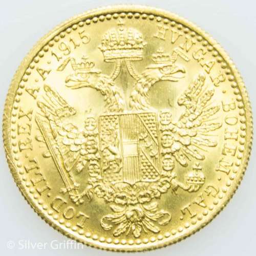 1915 AUSTRIA 1 DUCAT RESTRIKE 24ct GOLD COIN 3.49g