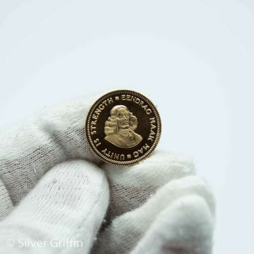 SA ONE RAND - 1978  JAN VAN RIEBEECK 22ct GOLD PF