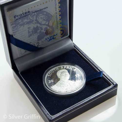 Protea Life of a Legend-Nelson Mandela  R1 SILVER 925 Proof includes Box + certificate