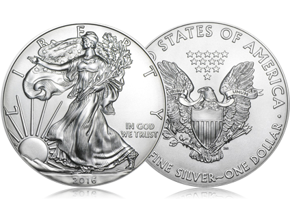 1 OZ AMERICAN SILVER EAGLES 2016  5 AVAILABLE (BID PER COIN)