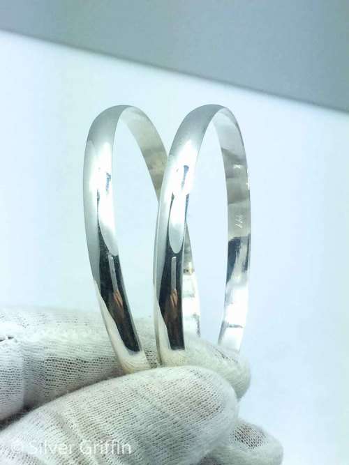 99.9 PURE SILVER BANGLES TOTAL WEIGHT 40.grams of pure 99.9 Silver