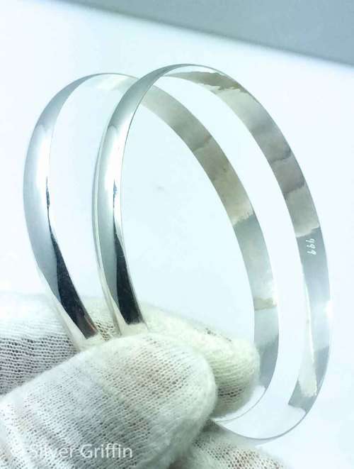 99.9 PURE SILVER BANGLES TOTAL WEIGHT 40.grams of pure 99.9 Silver