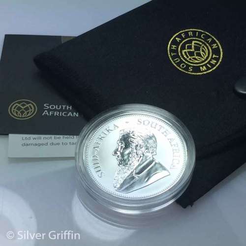 5 AVAILABLE 2017 Silver 1oz Krugerrand Premium uncirculated,certificate of Authentication