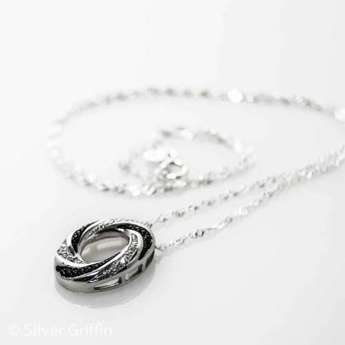 2.21ct BEAUTIFUL ! SUPERB 925 SILVER 100% NATURAL WHITE DIAMOND PENDANT