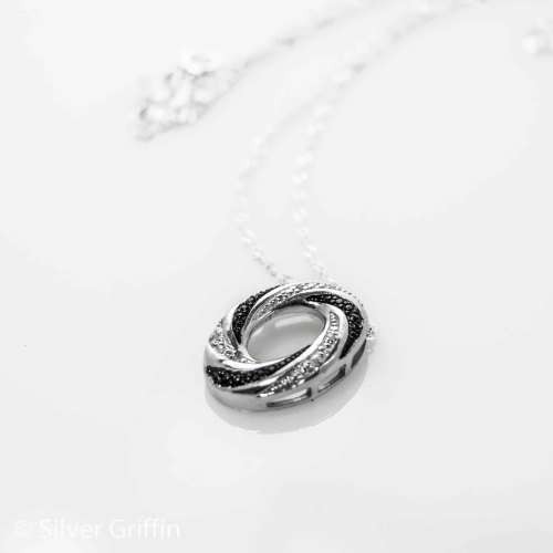 2.21ct BEAUTIFUL ! SUPERB 925 SILVER 100% NATURAL WHITE DIAMOND PENDANT