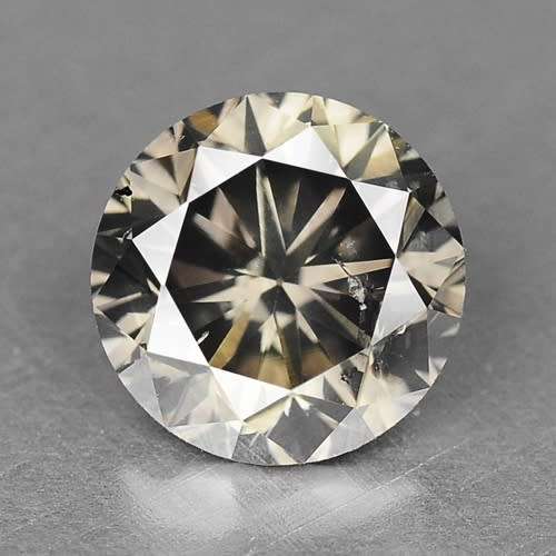 0.79 Cts SPARKLING FANCY SILVER GRAY COLOR NATURAL DIAMOND SI1- (+/- One Grade)