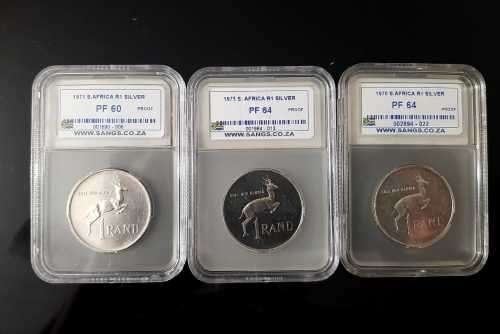 silver proof R1 1970 1971 1975