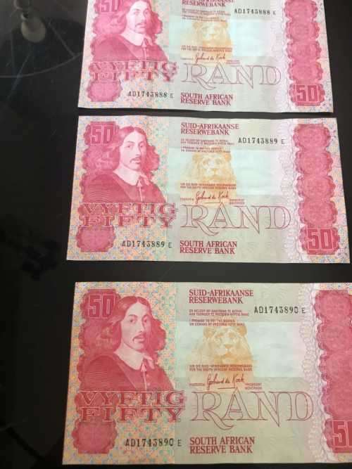 3X50 RAND NOTES