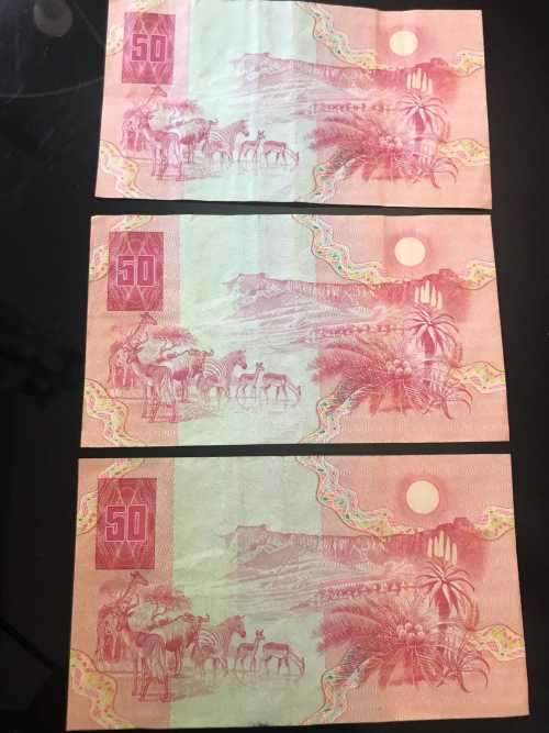 3X50 RAND NOTES
