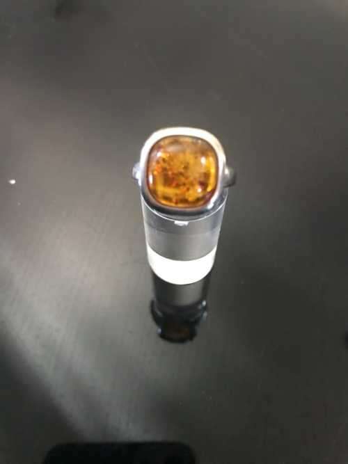 IMPORTED AMBER RING .925 SILVER