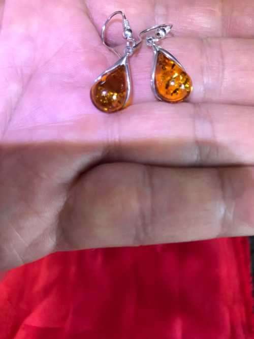 AMBER EARRINGS IMPORTED FROM POLAND.
