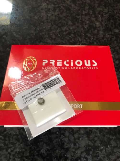 NATURAL FANCY BROWN 0.72ct DIAMONT. CERTIFIED BY PGTL