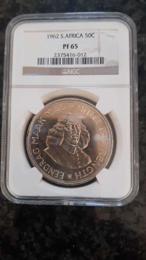 1962 S. Africa 50c .NGC greated PF65
