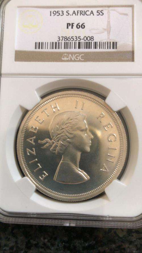 1953 S. AFRICA 5S  NGC  PF66