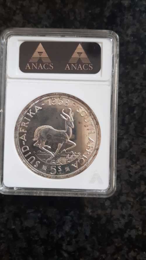 1958 S.AFRICA 5s PROOF PF65