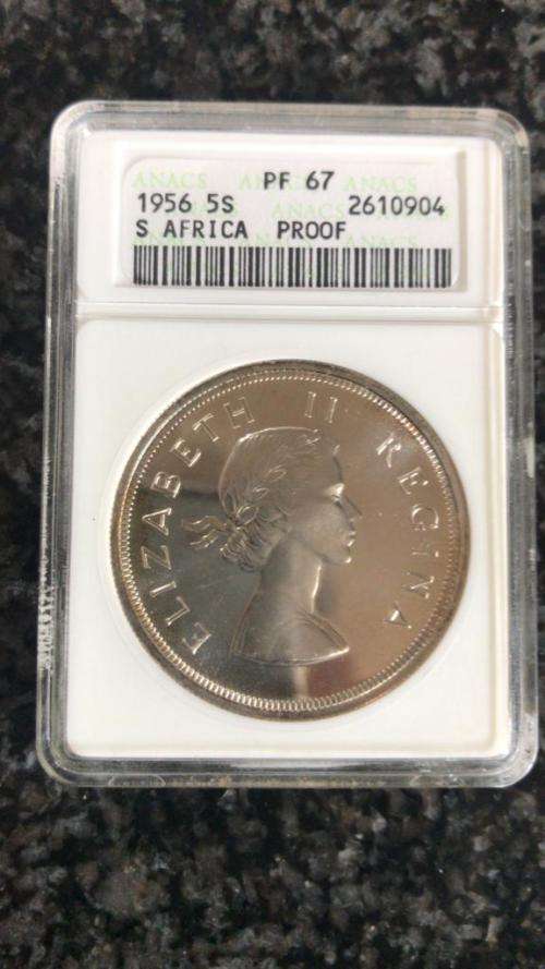 South Africa 5s 1956. HIGHT GRADE PF67.