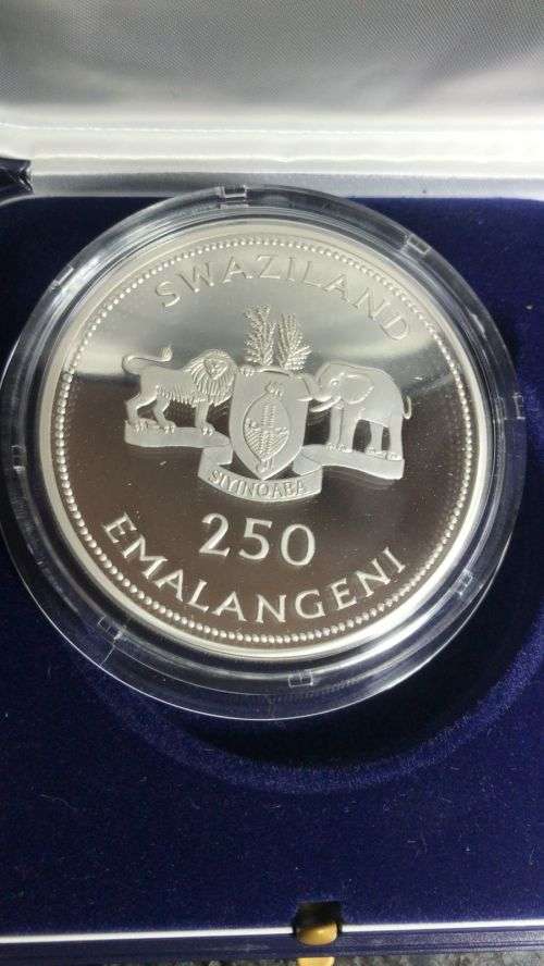5 Oz 999 SILVER COIN .SWAZILAND WILDLIFE .LEGAL TENDER. LIMITED MINTAGE 0F 500ps