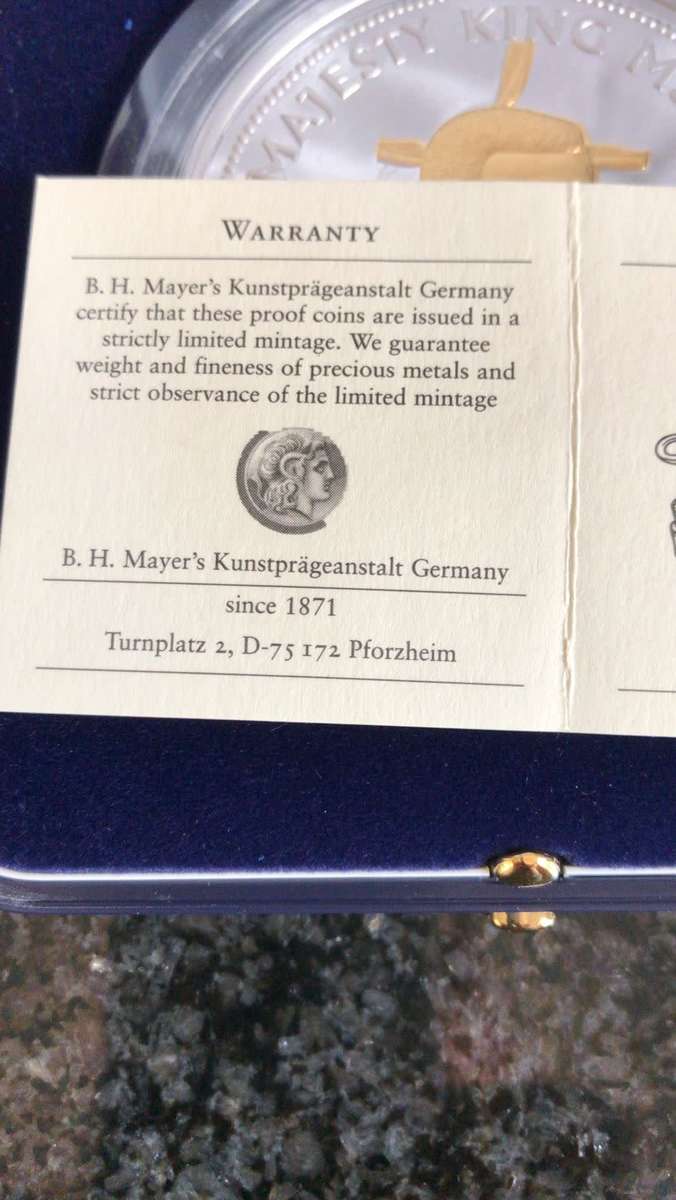 5OZ FINE SILVER 999 .SWAZILAND 30th ANNIVERSARY COIN.