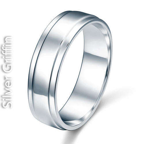 Men's Solid 925 Sterling Silver Band Size 10