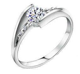 0.5 Carat Simulated Diamond Ring Size 6
