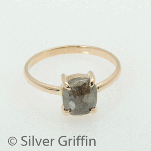1.99Ct 100% Fancy Brown Natural Diamond Set in 9ct Solid Gold.