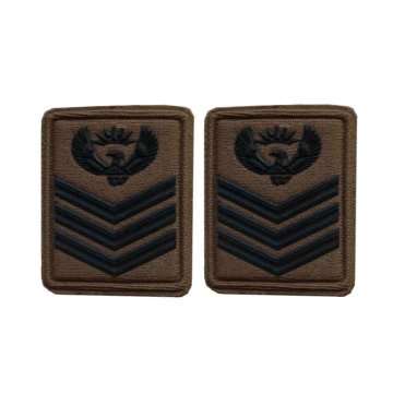 S.A.D.F. - STAFF SERGEANT COLLAR SEW-ON RANKS - PAIR.