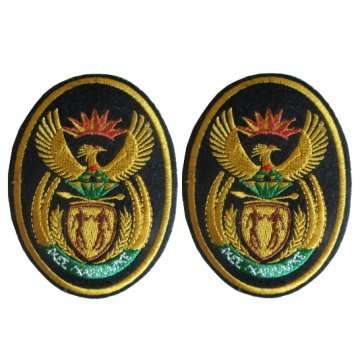 S.A.D.F - WARRANT OFFICER RANK BADGES WITH PINS - PAIR.