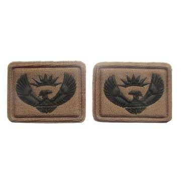 S.A.N.D.F MAJOR IRON-ON COLLAR RANK INSIGNIA - PAIR.