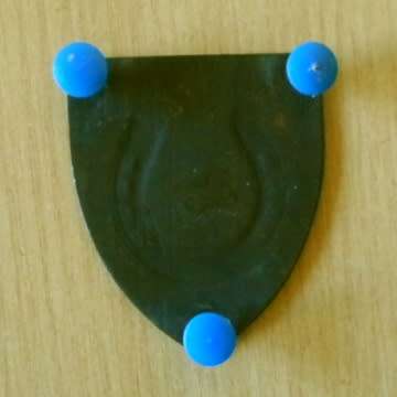 Transkei Equestrian Metal Shoulder Flash With Pins In Place