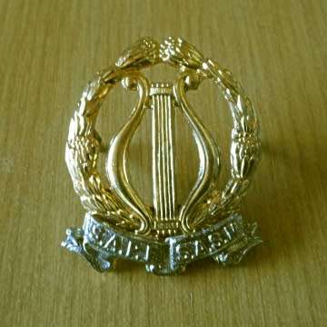 S.A Permanent Force Band Cap Badge With Screws In Place.
