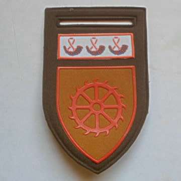 Regiment De Wet With O.F.S Command - Command Bar Rubberised Shoulder Flash - Pin In Place