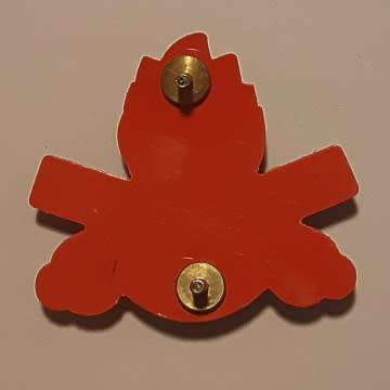 10 Artillery Brigade Oxsidised Silver On red Plastic Cap Badge With Screws In Place.