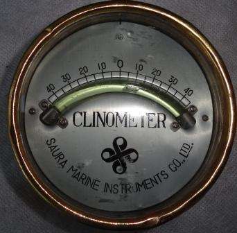 A brass clinometer