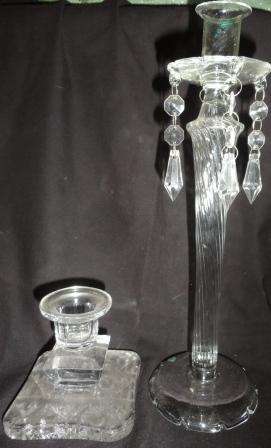 TWO  exquisite candle stands