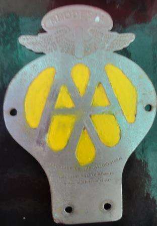 Rhodesian flat AA BADGE. Very unusual and scarce.