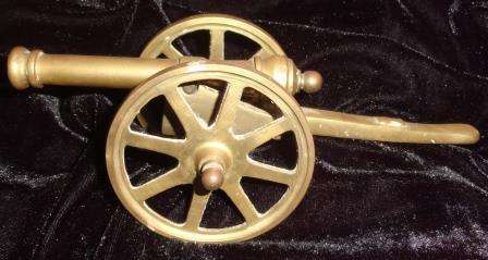 a SOLID BRASS cannon