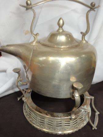 A  Walker and Hall A1 silver kettle on stand