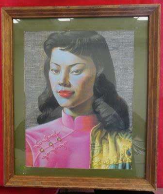 TRETCHIKOFF : The Blue Lady....portrait..(print)