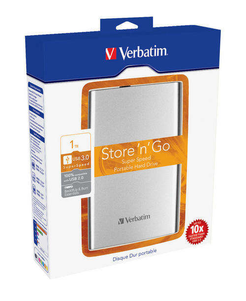 Verbatim 1TB Store 'n' Go Portable Drive USB3 Silver