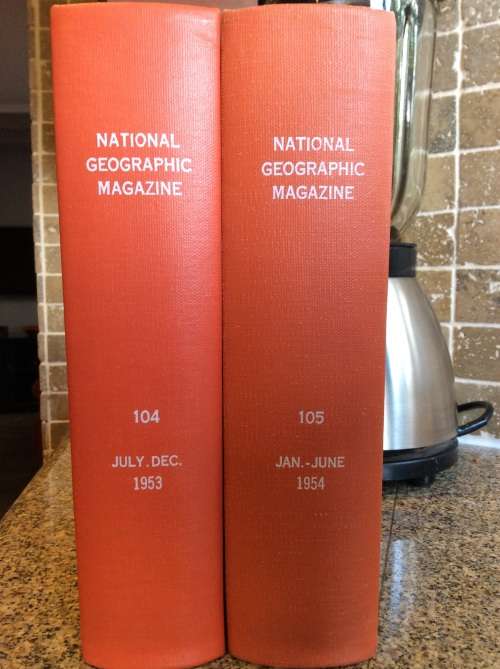 National Geographic Bound Volumes. # 105 Jan - June 1954