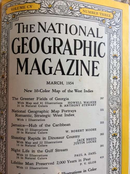 National Geographic Bound Volumes. # 105 Jan - June 1954