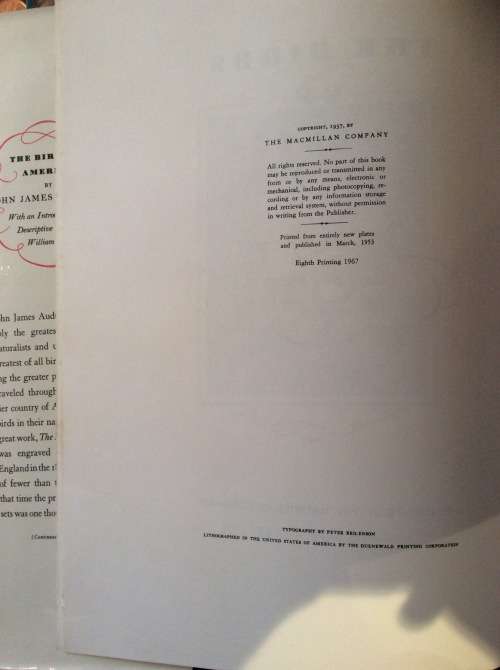 Birds of America. John James Audubon. 1965