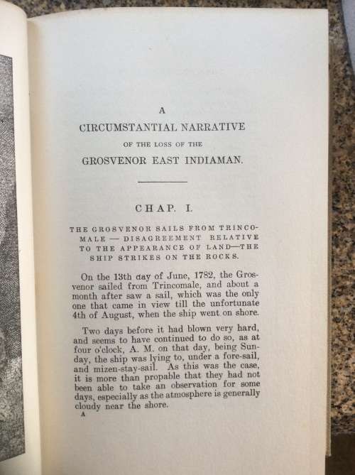 The Wreck of the Grosvenor VRS #8 1st Ed. 1927