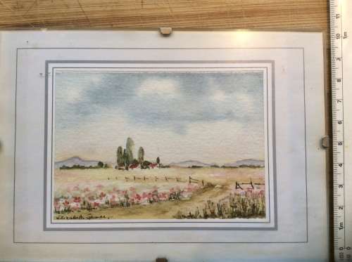 2x original miniature watercolours. Signed by artist.